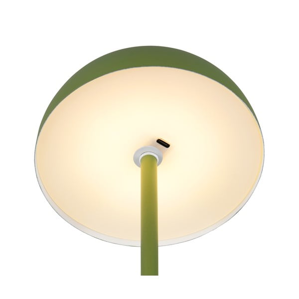 Veioză verde LED cu abajur din metal (înălțime 21 cm) Munoz – Trio-image-4