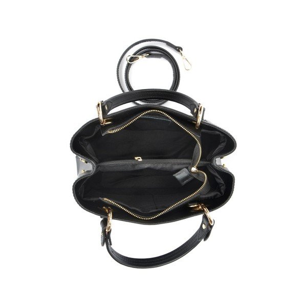 Geantă din piele Roberta M Benigna, negru-image-1
