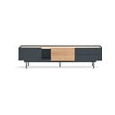 Comodă TV gri antracit-natural cu aspect de lemn de stejar 180x45 cm Otto – Teulat