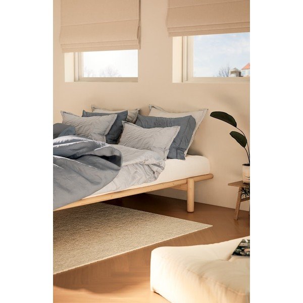 Pat matrimonial  din lemn masiv de pin cu somieră 140x200 cm Pace – Karup Design-image-4