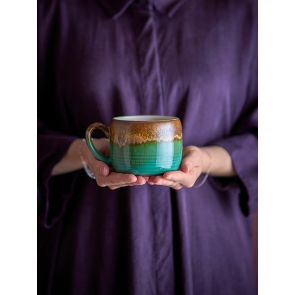 Căni verzi/maro 4 buc. din gresie 400 ml Sheen – Bloomingville-image-1