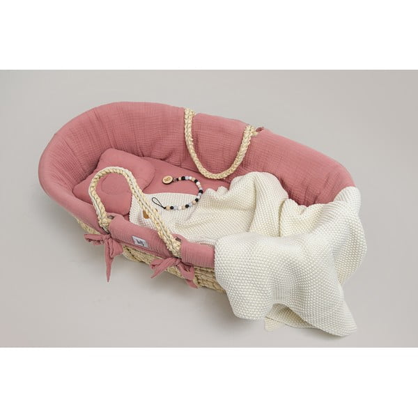Coșuleț pentru bebeluși roz cu suport Meeko - BELLAMY-image-1