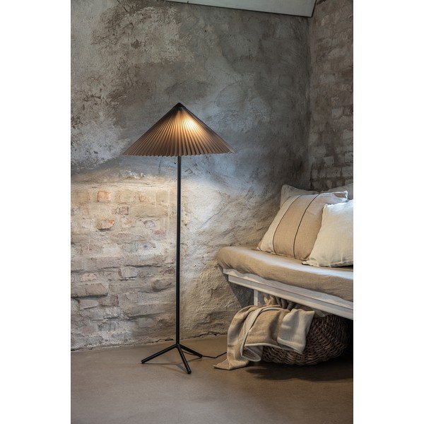Lampadar negru-gri cu abajur textil (înălțime 140 cm) Plisado – Markslöjd-image-1