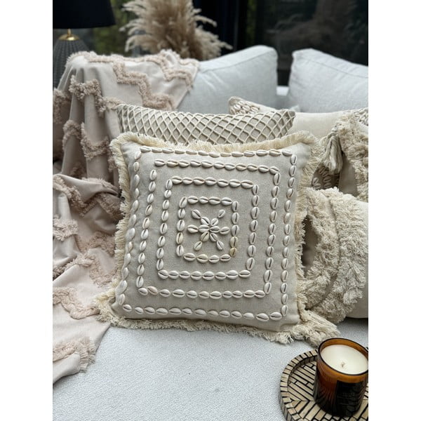 Față de pernă din bumbac 43x43 cm Seashells – Mioli Decor-image-2