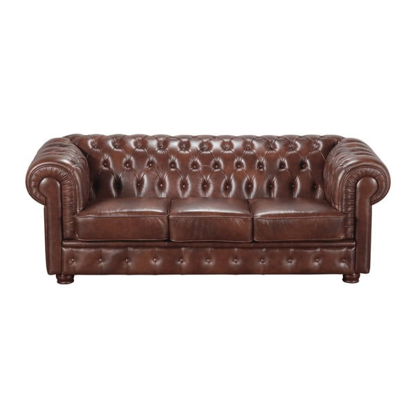 Canapea din piele Max Winzer Bridgeport, maro, 200 cm
