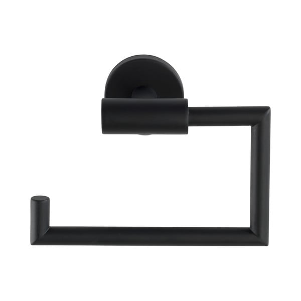 Suport pentru hârtie igienică negru mat de montat pe perete din oțel inoxidabil Bosio – Wenko-image-2