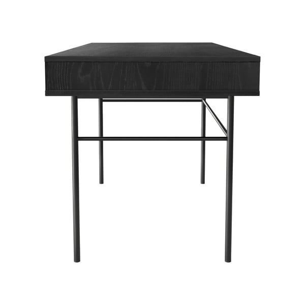 Birou Woodman Stripe, 130 x 60 cm, negru-image-3