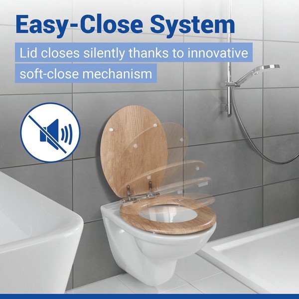 Capac WC 37 x 43 cm Easy-Close (cu închidere automată) Oak – Wenko-image-4