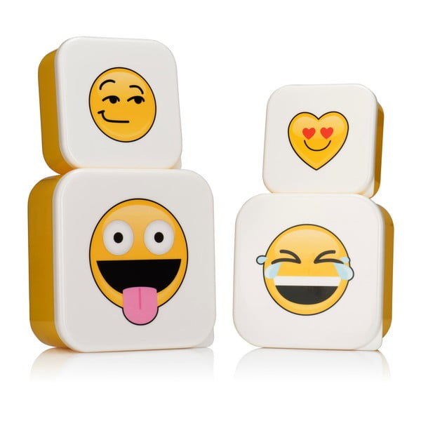 Set 4 cutii alimente NPW Emojinal Lunchboxes
