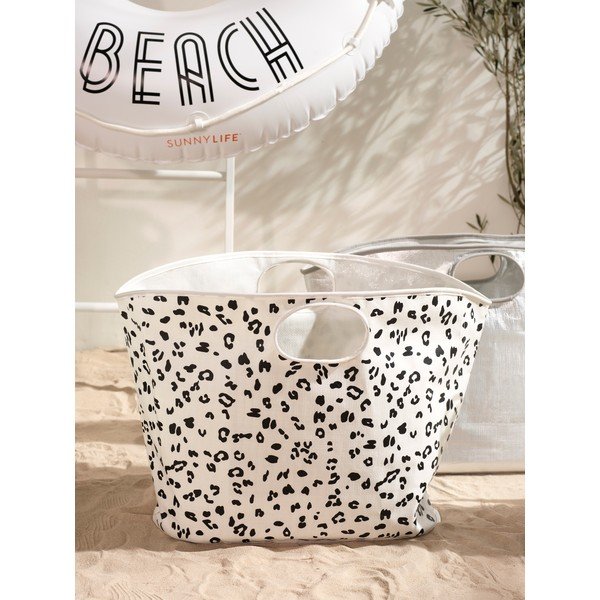 Geantă de plajă Sunnylife Everything Bag, alb-negru-image-1