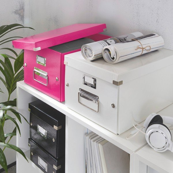 Cutie depozitare Leitz Universal, lungime 37 cm, roz-image-1