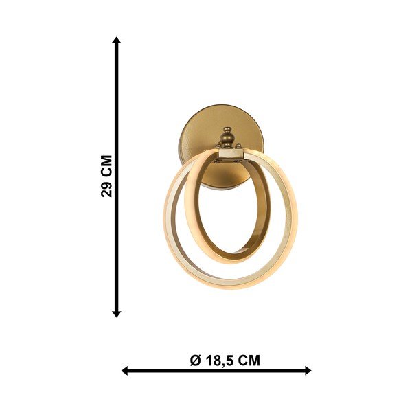 Aplică de perete bronz LED din metal Sezen – Squid Lighting-image-4