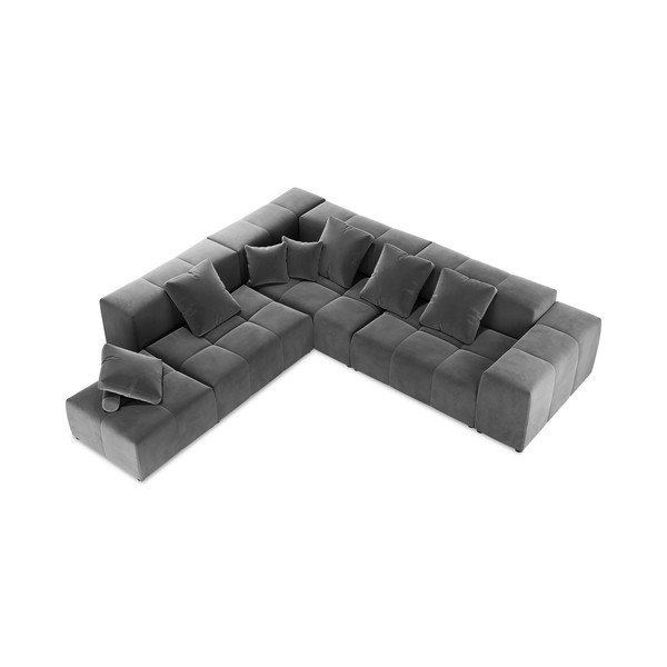 Colțar gri cu tapițerie din catifea (variabil) Rome Velvet - Cosmopolitan Design-image-4