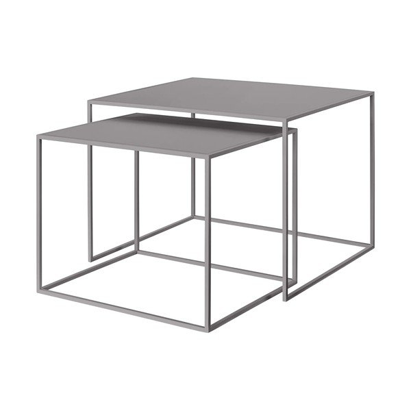 Măsuțe de cafea gri 2 buc. din metal 50x60 cm Fera – Blomus