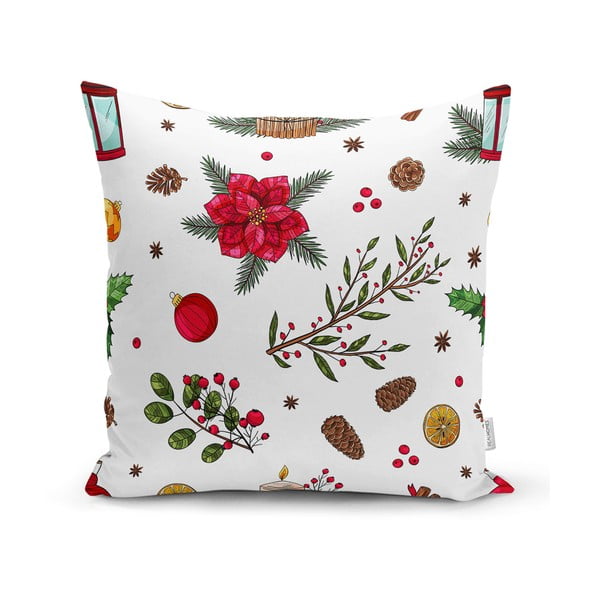 Față de pernă 43x43 cm  cu model de Crăciun – Mila Home