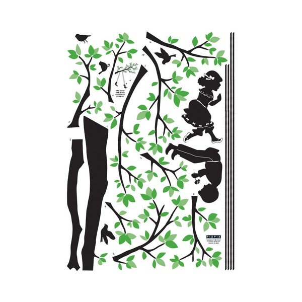 Autocolant Children Swinging in a Tree-image-2