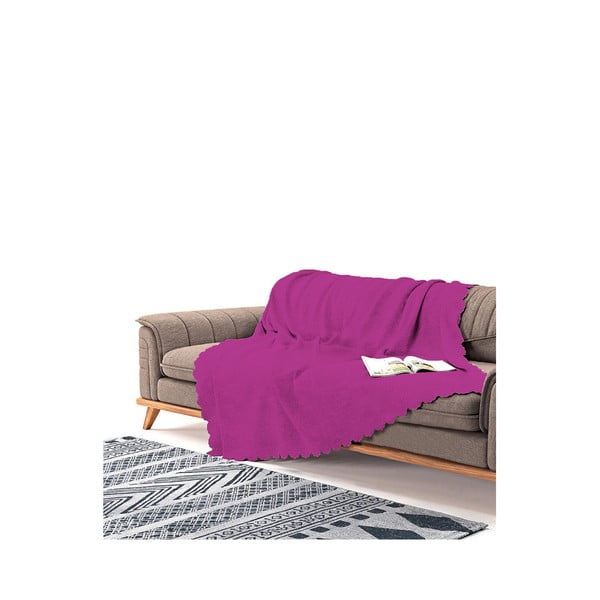 Cuvertură pentru canapea din chenilă Antonio Remondini Classic, 90 x 180 cm, violet