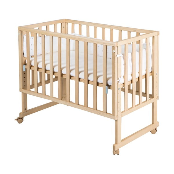 Pătuț în culoare naturală cu roți 90x45 cm Star Magic – Roba-image-2