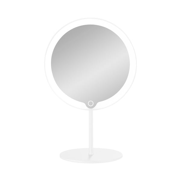 Oglindă cosmetică cu iluminare din spate cu LED Blomus Modo, alb