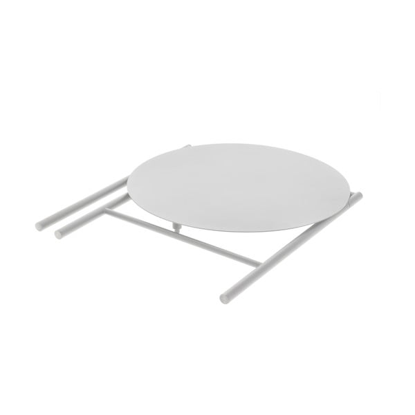 Masă de dining albă rotundă din metal ø 70 cm Disc – Zone-image-3