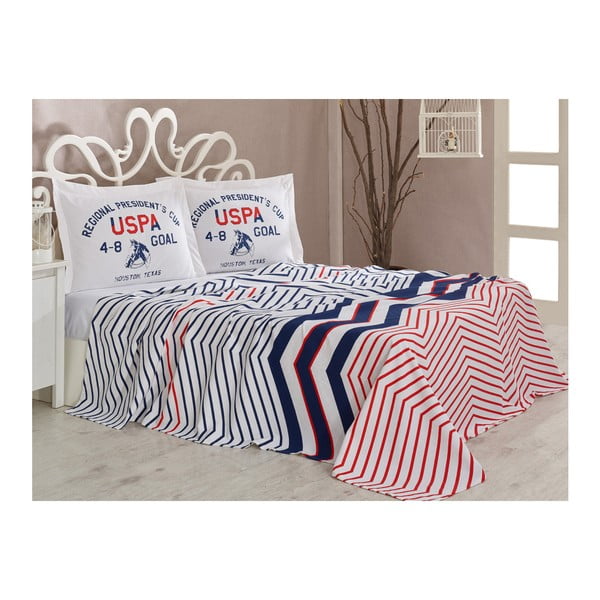 Set cuvertură de pat și cearșaf U.S. Polo Assn. Driggs, 160 x 220 cm