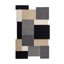 Covor negru/gri țesut manual din lână 120x180 cm Collage Monochrome – Flair Rugs