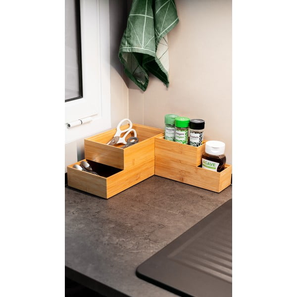 Organizator din bambus Compactor, 22,5 x 15 x 6,35 cm-image-1
