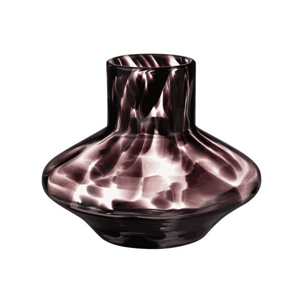 Vază maro din sticlă lucrată manual (înălțime 28 cm) Glom – noo.ma