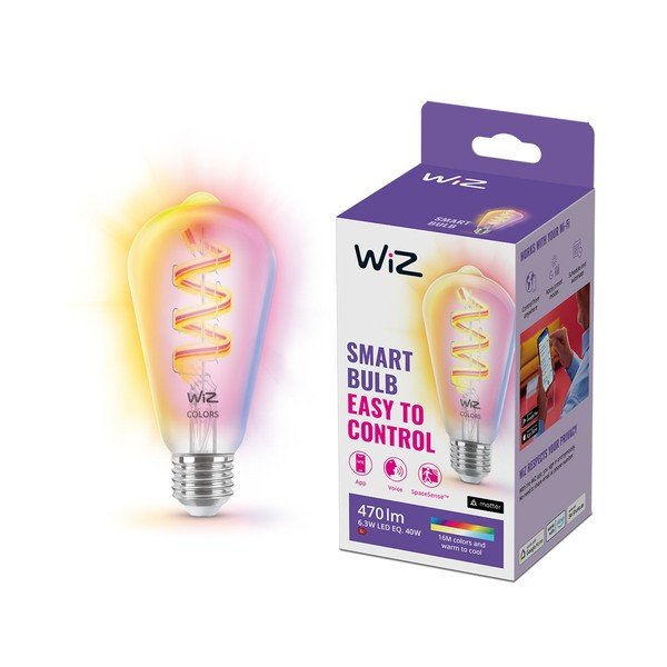 Bec smart cu filament E27, 6 W – WiZ