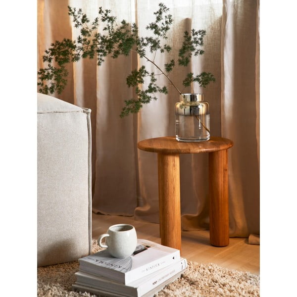 Vază din sticlă suflată manual Westwing Collection Uma, înălțime 20 cm, auriu-image-1