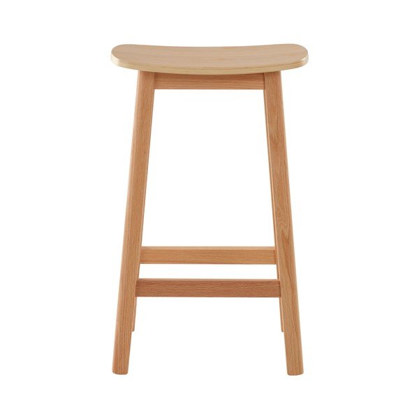 Scaun de bar în culoare naturală din lemn de stejar Selene – Jotex-image-3