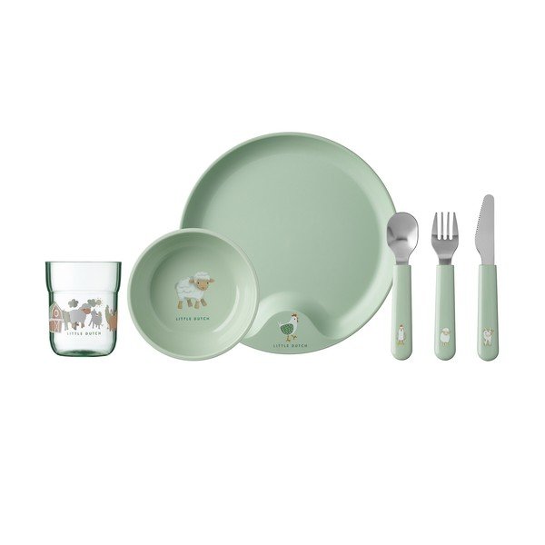 Set de veselă pentru copii 6 buc. din plastic Little Farm – Mepal