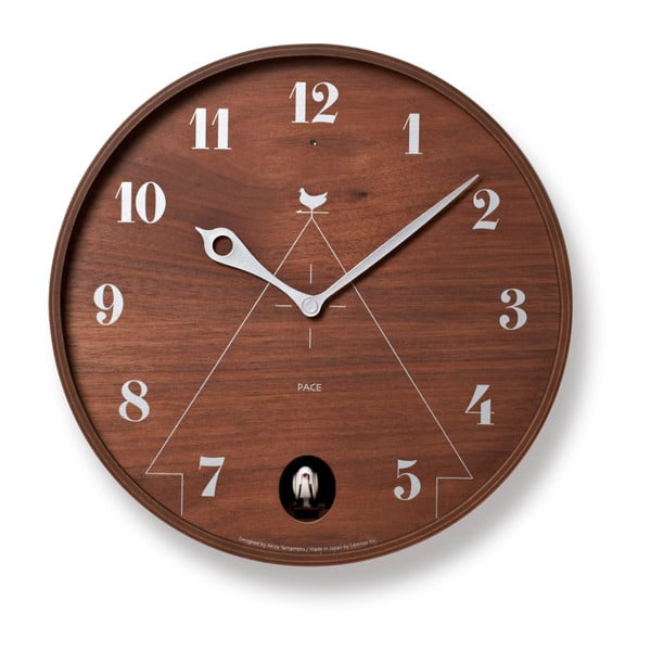 Ceas cu cuc Lemnos Clock Pace, ⌀ 30,5 cm, maro închis