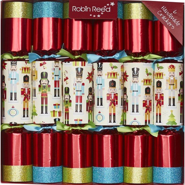 Set 6 pocnitori de Crăciun Robin Reed Red Nutcracker