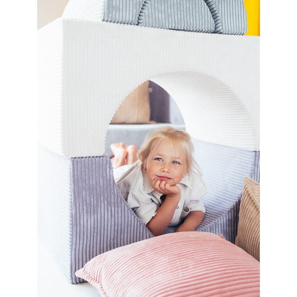 Set de joacă din spumă albastru din catifea reiată 75x49x37 cm Rainbow Montessori – Wigiwama-image-4