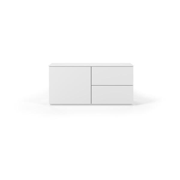 Comodă albă cu ușă și 2 sertare TemaHome Join, 120x54 cm