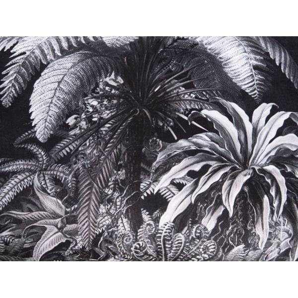 Pernă decorativă din catifea PT LIVING Leaves, 60 x 40 cm, negru-alb-image-4