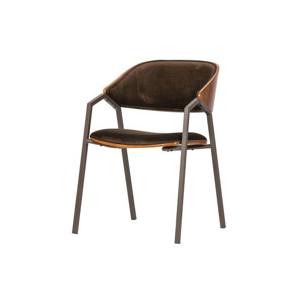Set 2 scaune de dining BePureHome Clan Velvet, maro-image-2