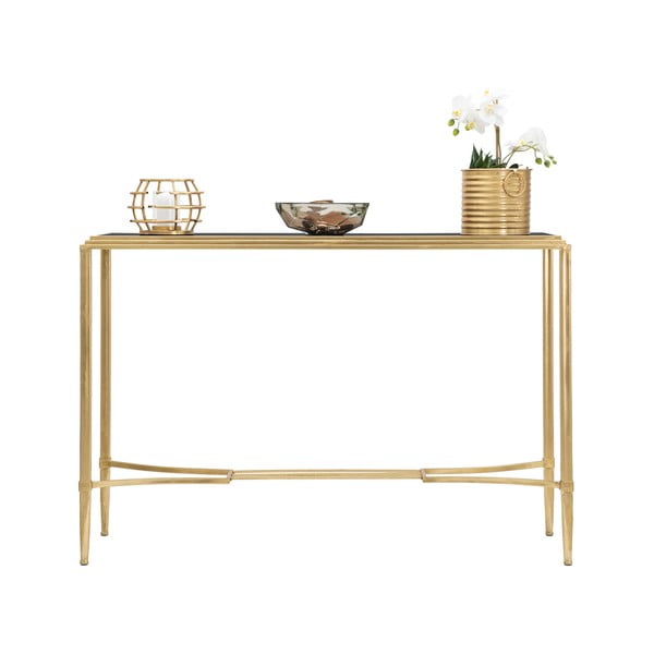 Masă tip consolă Mauro Ferretti Roman, 120 x 80 cm, auriu-image-2