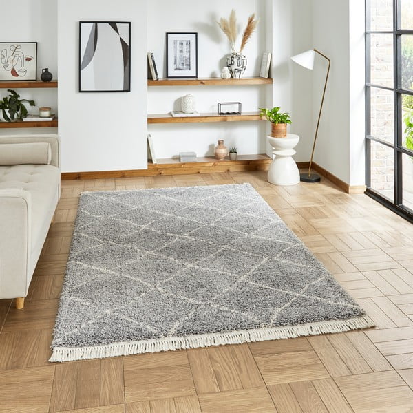 Covor tip traversă gri 60x230 cm Boho – Think Rugs-image-1