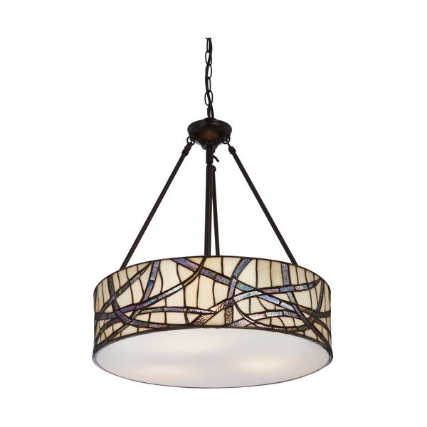 Lustră din metal cu abajur din sticlă ø 46 cm Waldorf – Premier Housewares-image-2