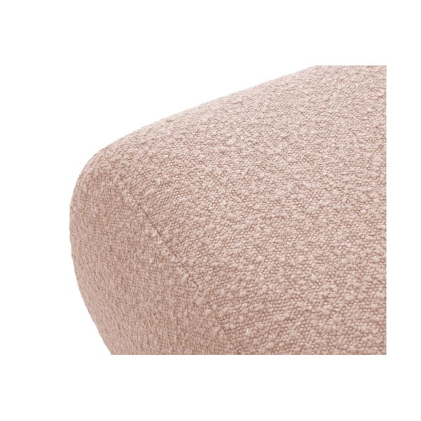 Taburet roz cu tapițerie din stofă bouclé Molino – Micadoni Home-image-2