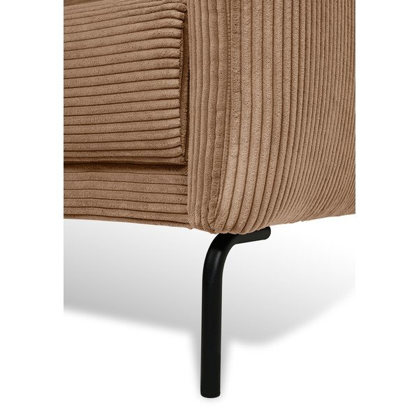 Canapea maro deschis cu tapițerie din catifea reiată  212 cm Venray – Scandic-image-4