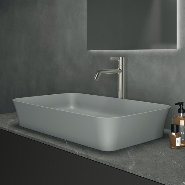 Chiuvetă gri deschis din ceramică 65x40 cm Ipalyss – Ideal Standard-image-1
