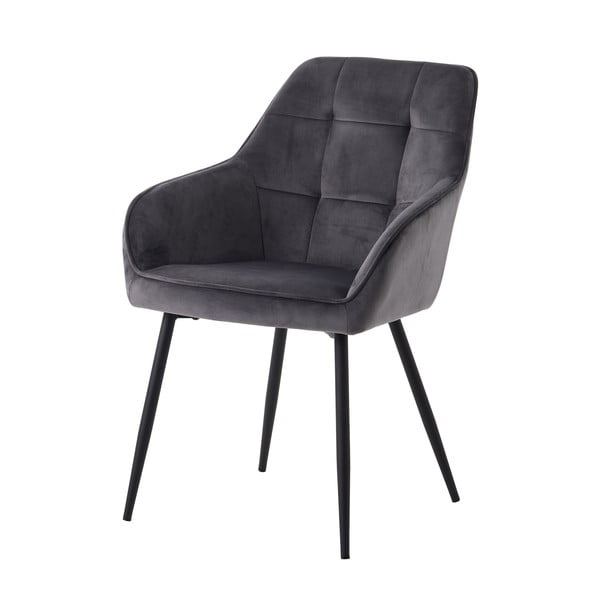 Set de scaune de sufragerie gri cu cotiere 2 buc. tapițat Nolan Square – Unique Furniture-image-3