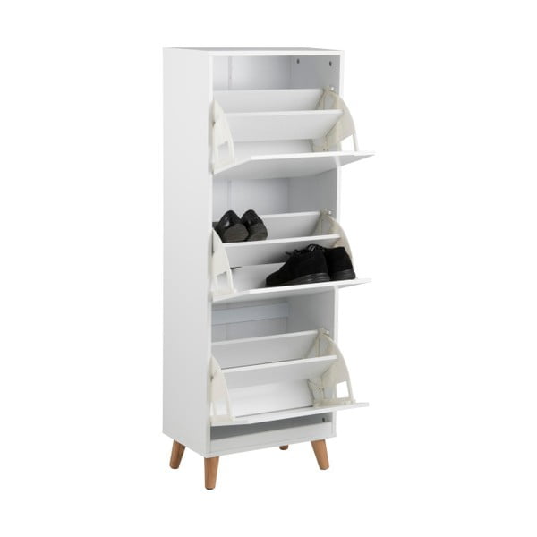 Pantofar cu 3 compartimente Actona Mitra, alb-image-3