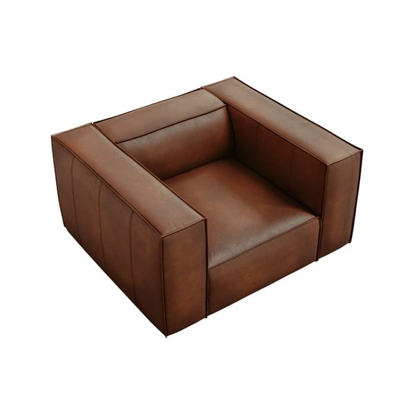 Fotoliu maro coniac cu tapițerie din piele Madame – Windsor & Co Sofas-image-3