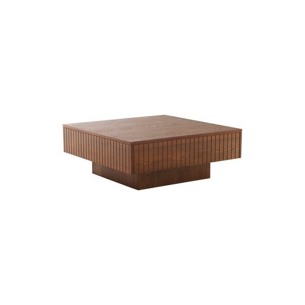 Măsuță de cafea maro închis din MDF 90x90 cm Furuvik – Jotex-image-2
