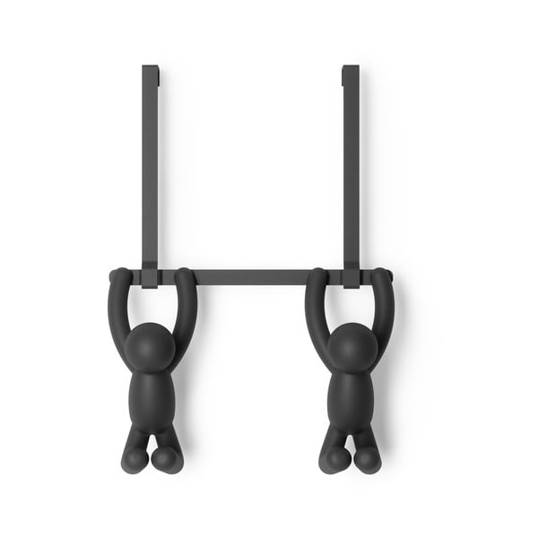 Cuier de ușă negru din plastic 22 cm Buddy – Umbra-image-3