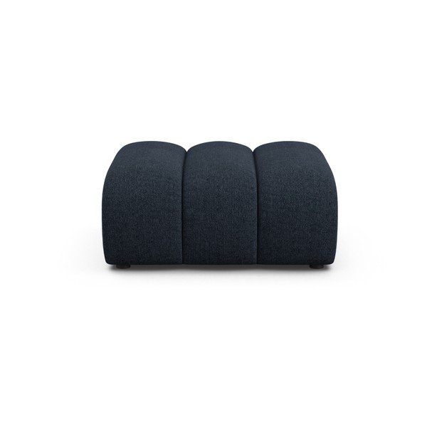 Taburet albastru închis cu tapițerie din chenille Lupine – Micadoni -image-1